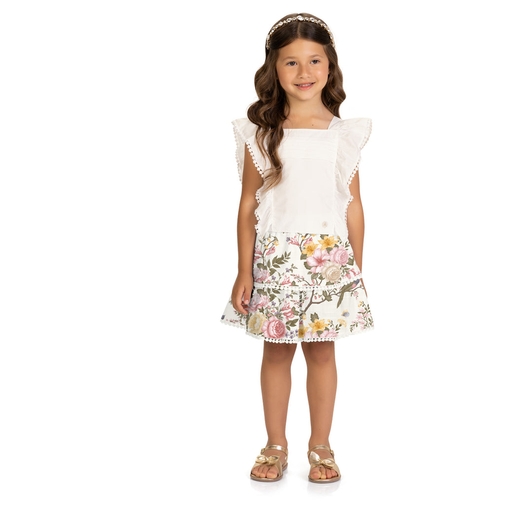 Conjunto Blusa e Saia Linho - MILON