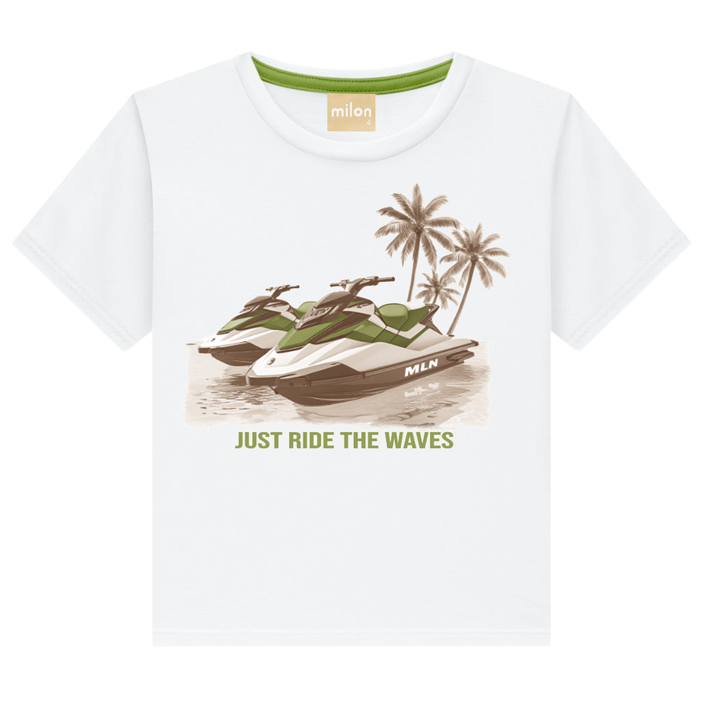 Conjunto Camiseta Malha e Bermuda Moletom - MILON