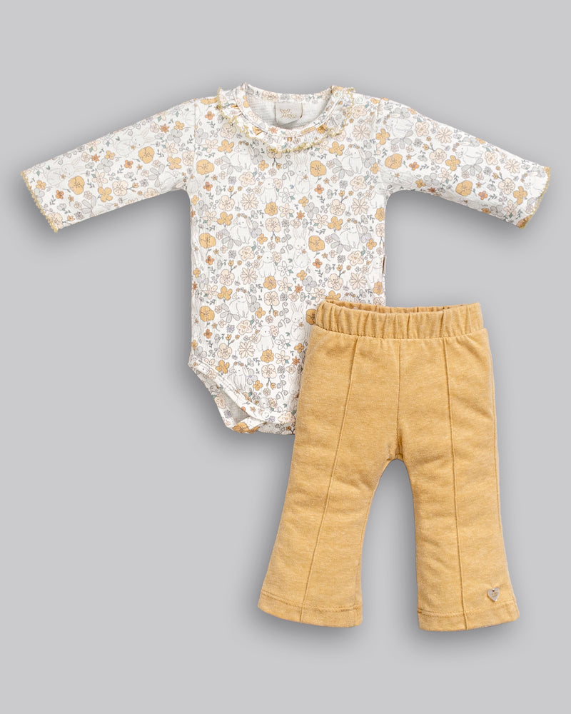 Conjunto Body Manga Longa Anarruga e Calça - ANJOS BABY