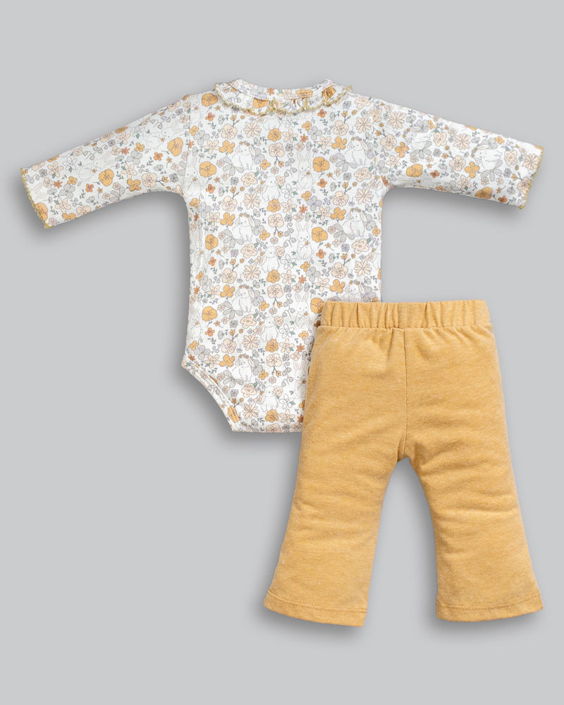 Conjunto Body Manga Longa Anarruga e Calça - ANJOS BABY
