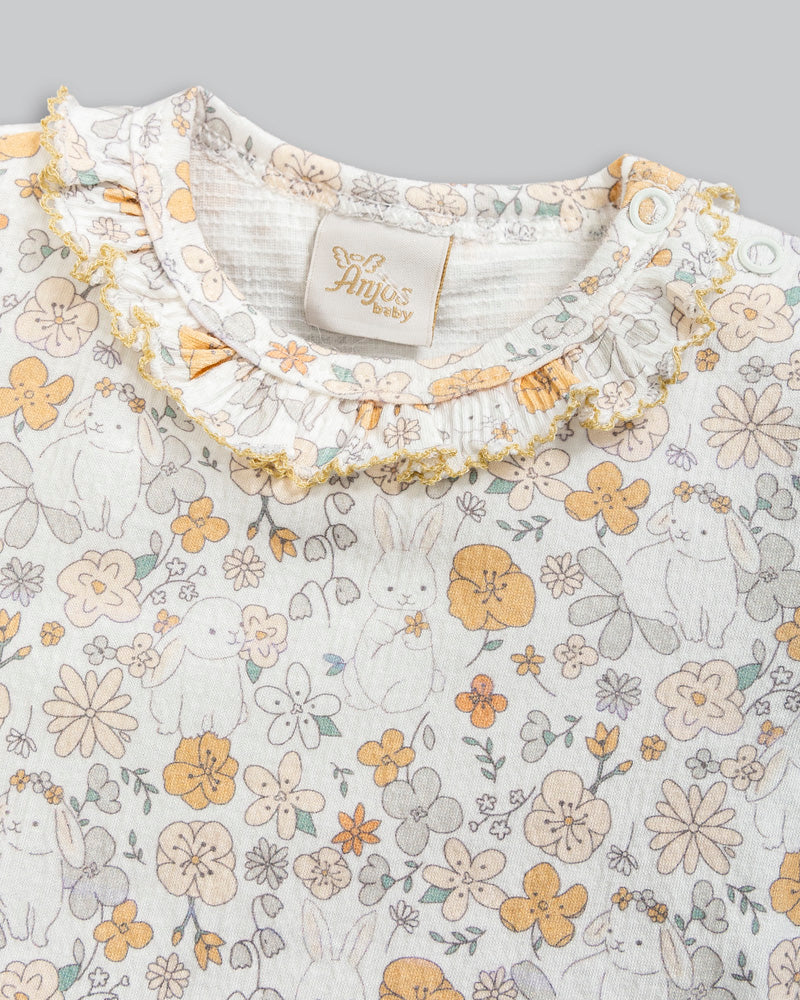 Conjunto Body Manga Longa Anarruga e Calça - ANJOS BABY