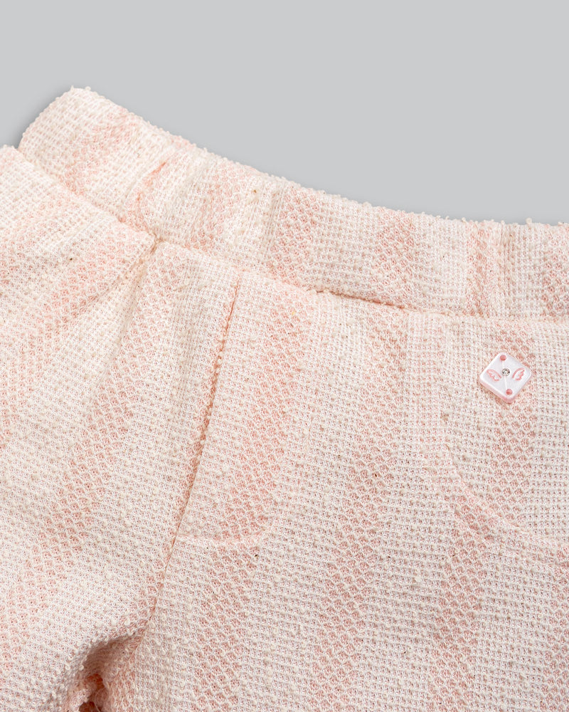 Conjunto Body Suedine Manga Longa e Calça Tweed - ANJOS BABY