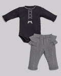 Conjunto Body Suedine Manga Longa e Calça Viscose - ANJOS BABY