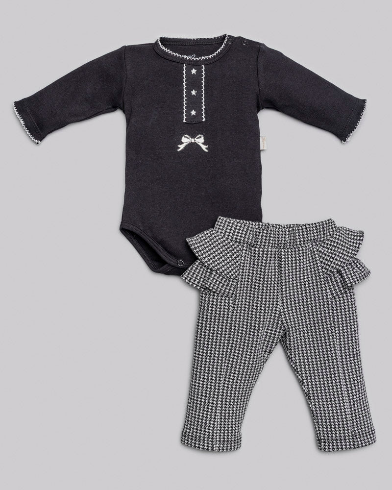 Conjunto Body Suedine Manga Longa e Calça Viscose - ANJOS BABY