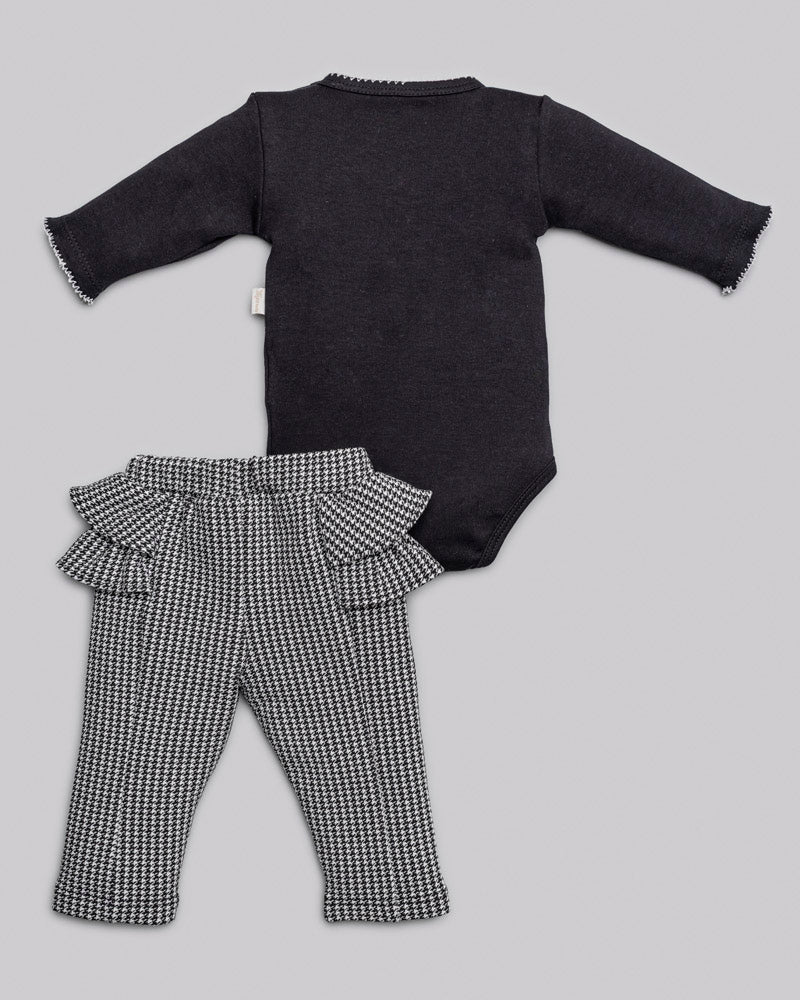 Conjunto Body Suedine Manga Longa e Calça Viscose - ANJOS BABY