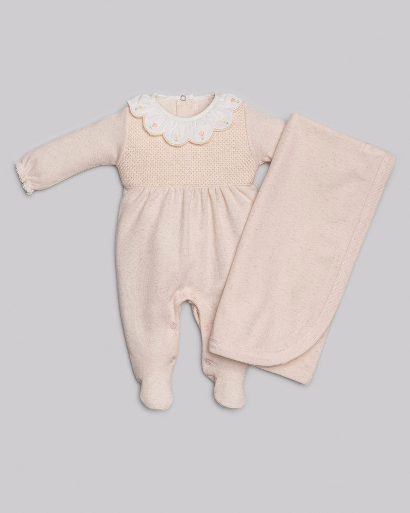 Kit Macacão Malha Tricot Tam P - ANJOS BABY
