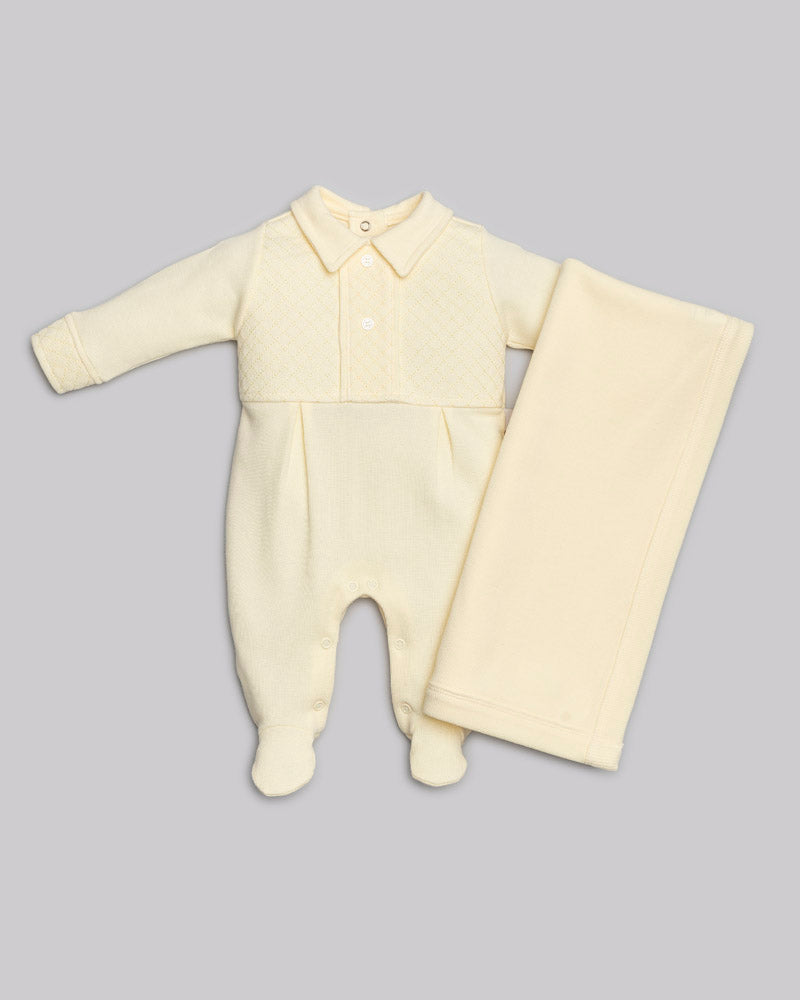 Kit Macacão Malha Tricot Tam RN - ANJOS BABY