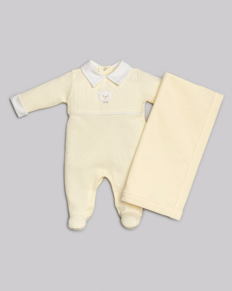 Kit Macacão Malha Tricot Tam P - ANJOS BABY