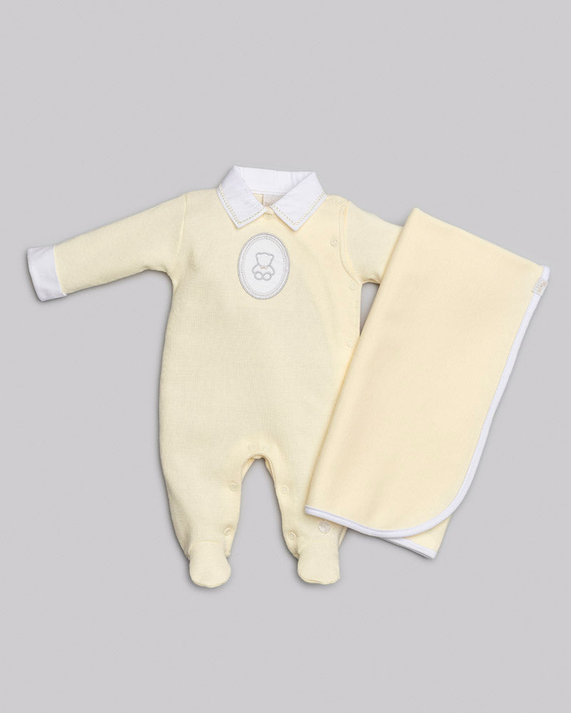 Kit Macacão Malha Tricot Tam P - ANJOS BABY