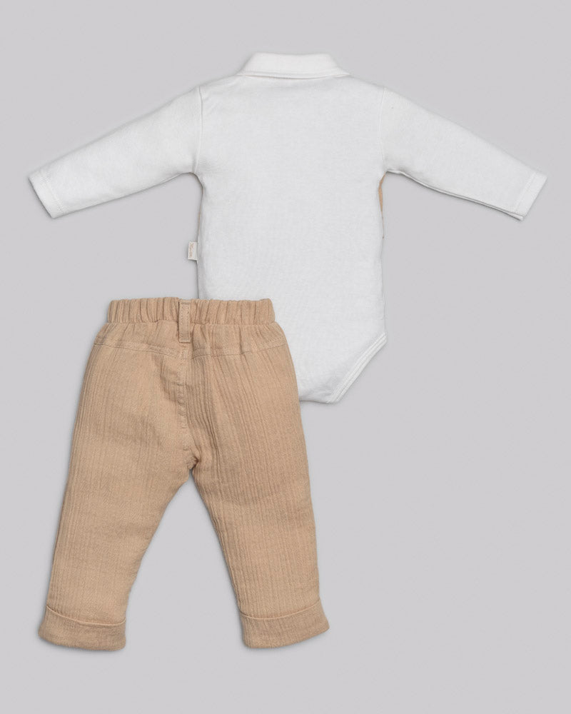 Conjunto Body Manga Longa e Calça Anarruga - ANJOS BABY