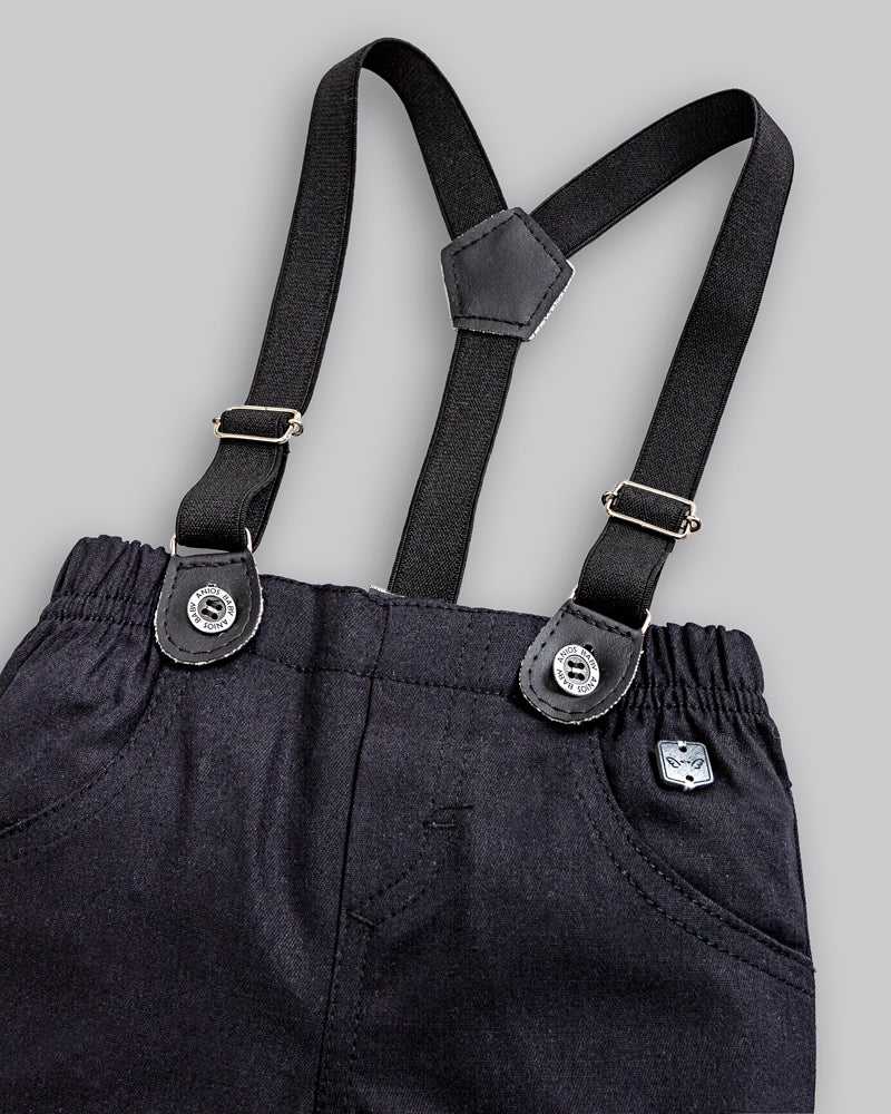 Conjunto Body Manga Longa + Suspensório + Calça Brim - ANJOS BABY