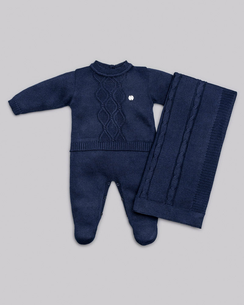 Kit Macacão Tricot Tam P - ANJOS BABY