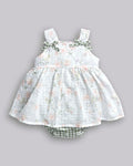 Macacão Curto Floral Voil - ANJOS BABY