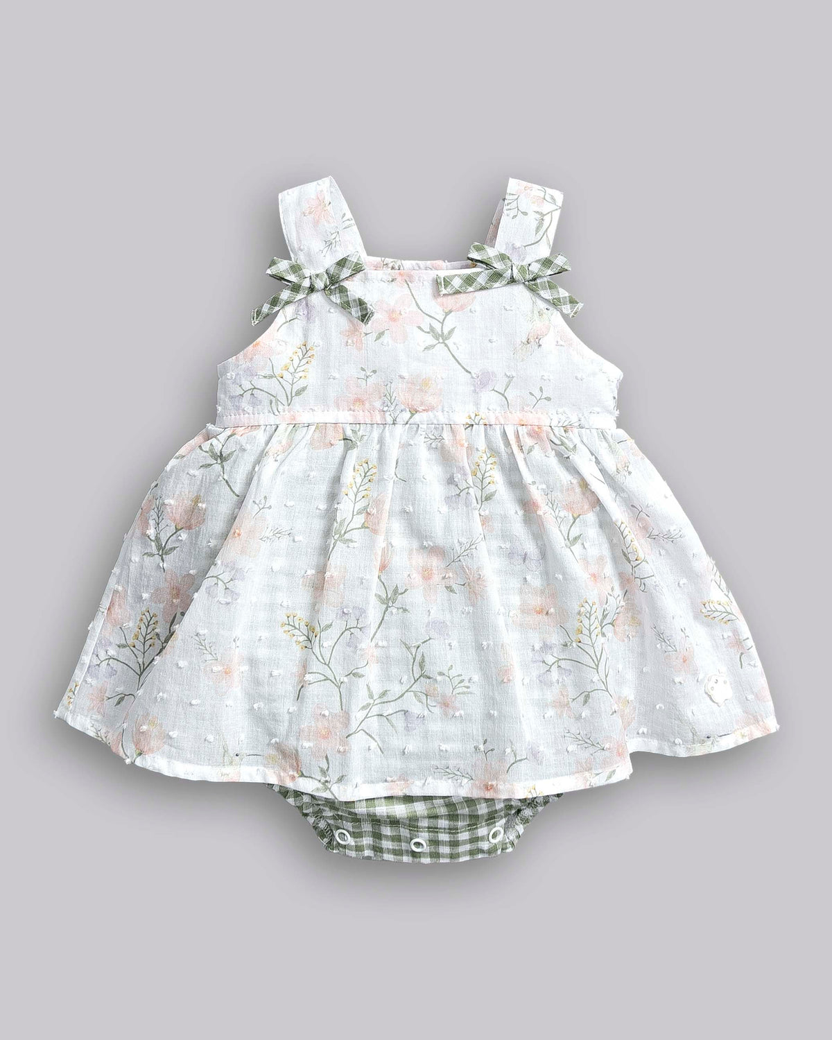 Macacão Curto Floral Voil - ANJOS BABY