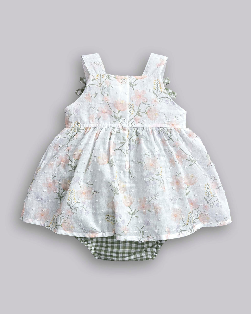 Macacão Curto Floral Voil - ANJOS BABY