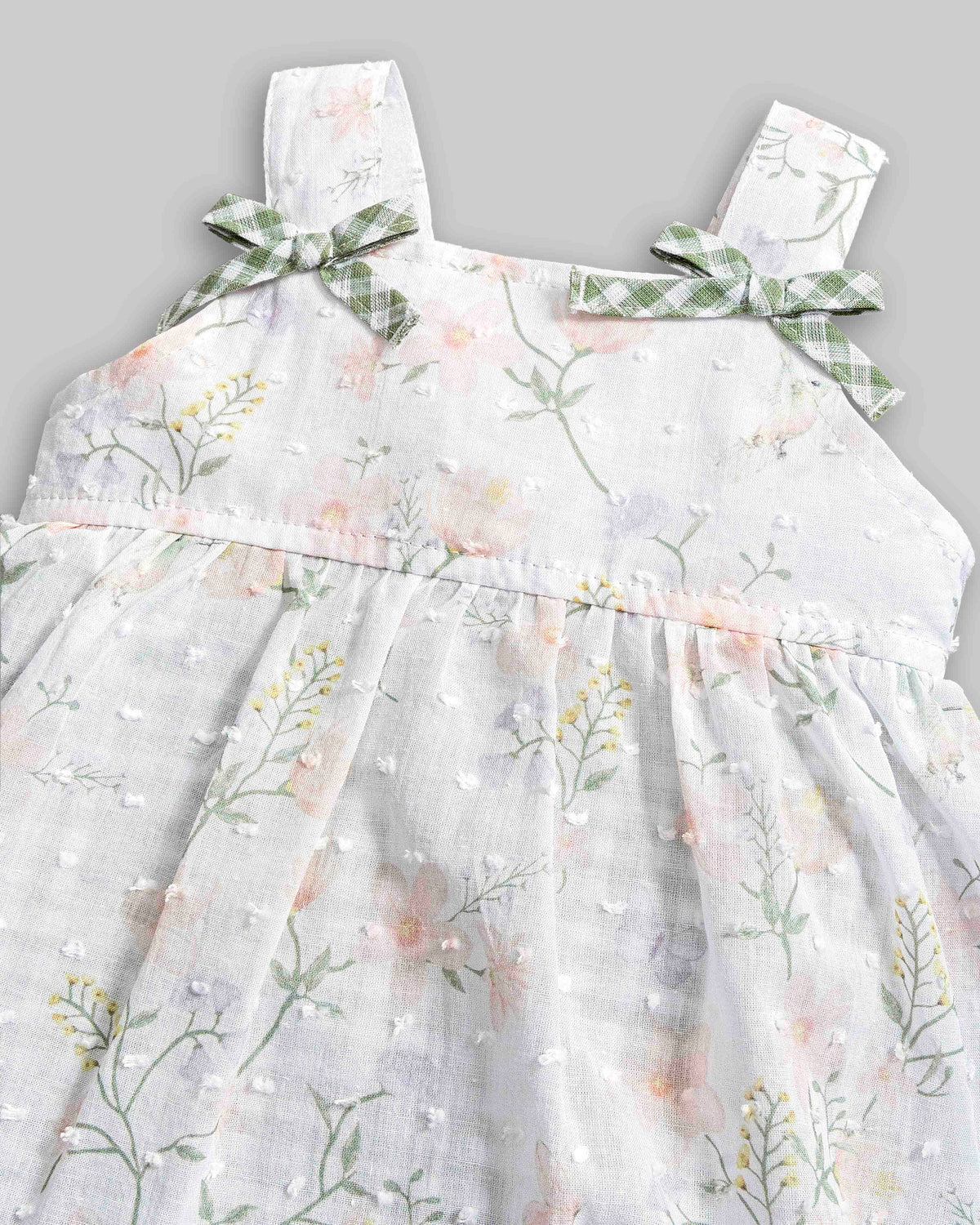 Macacão Curto Floral Voil - ANJOS BABY