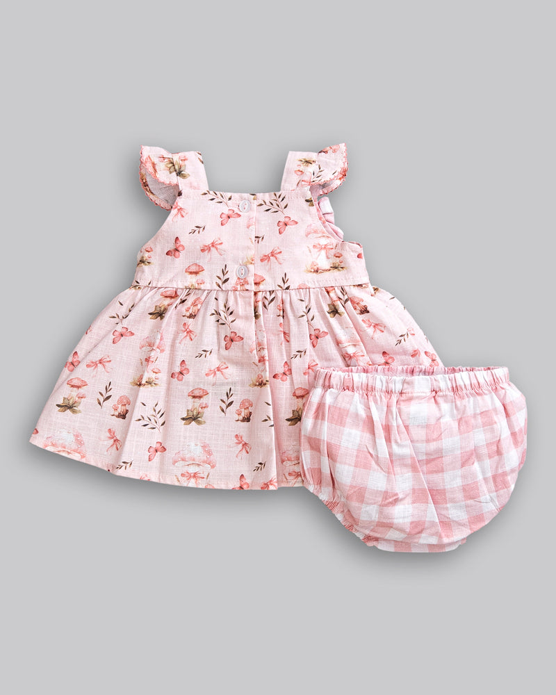 Conjunto Bata Manga Curta Estampado e Short Xadrez Tricoline Flame - ANJOS BABY