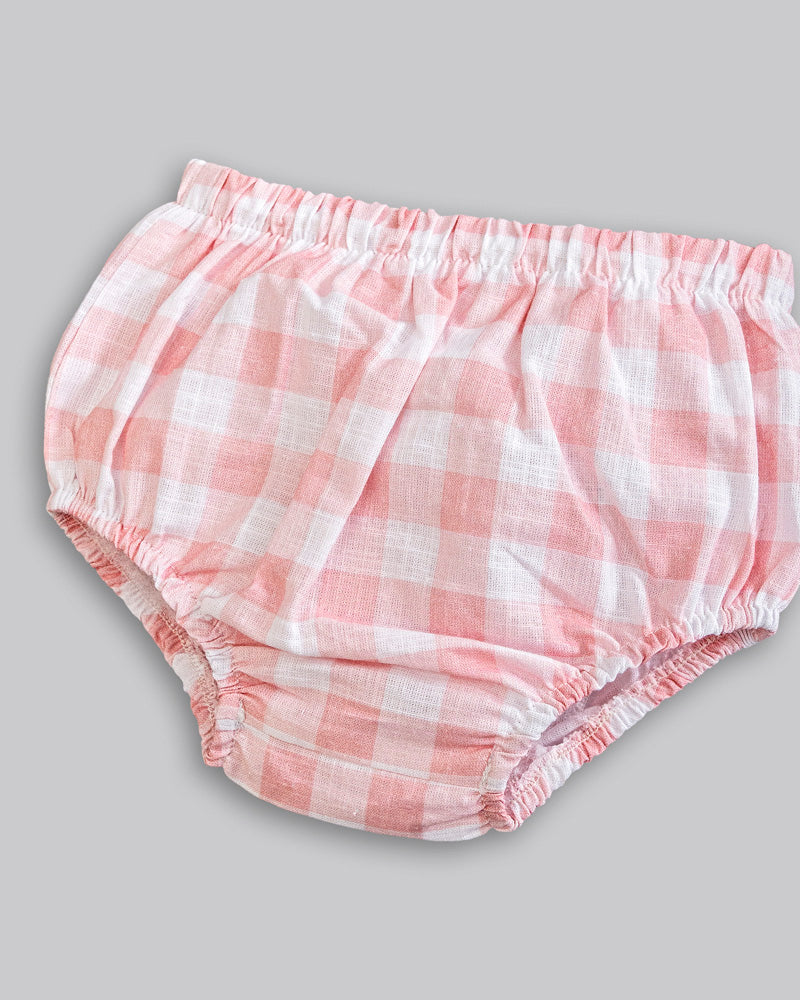 Conjunto Bata Manga Curta Estampado e Short Xadrez Tricoline Flame - ANJOS BABY