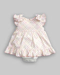 Macacão Curto Xadrez Tricoline Flame - ANJOS BABY