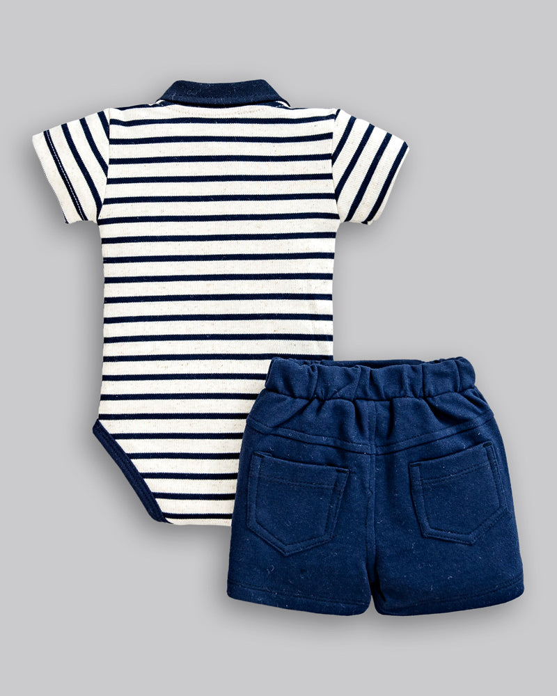 Conjunto Body Polo e Short Moletinho - ANJOS BABY