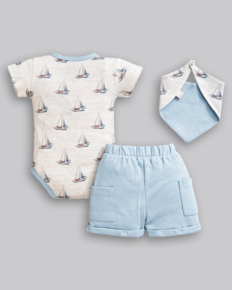 Conjunto Body Suedine + Bandana + Short Moletinho - ANJOS BABY