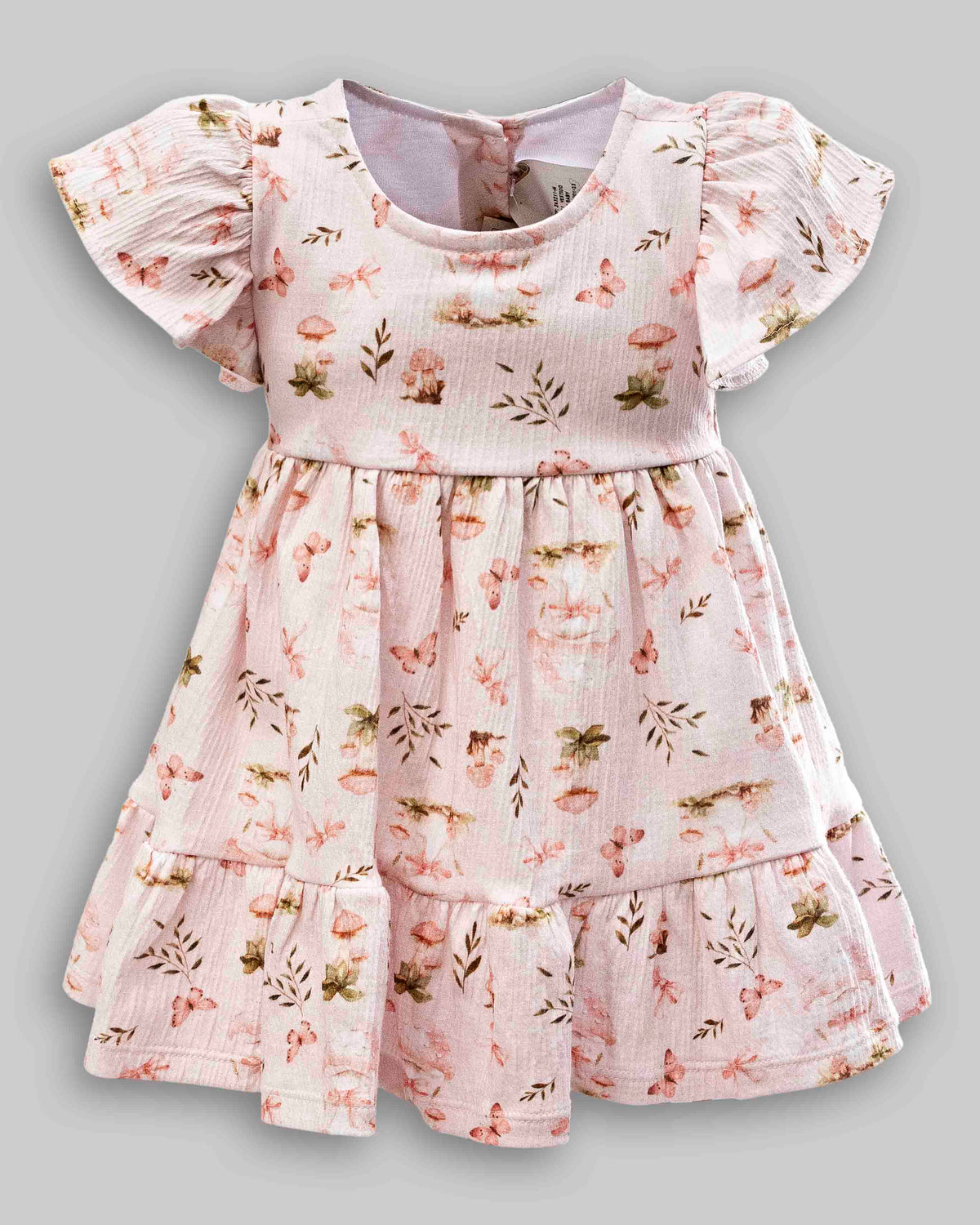Vestido Manga Curta Malha Anarruga - ANJOS BABY