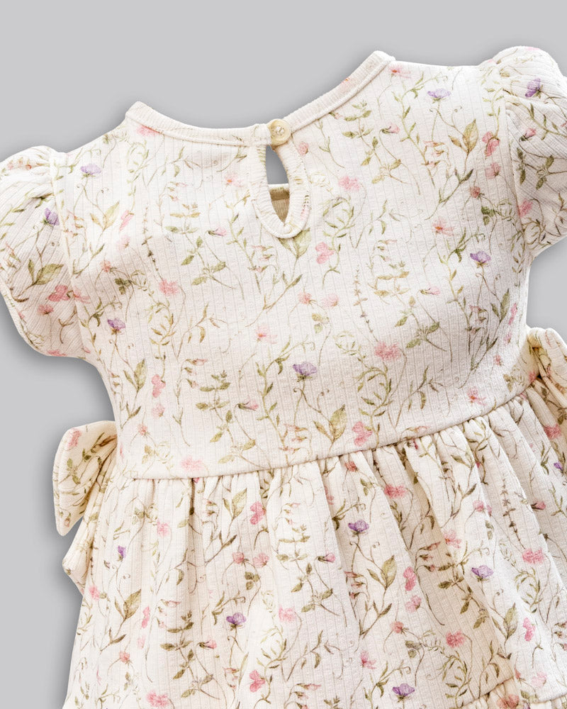 Vestido Manga Curta Canelado - ANJOS BABY