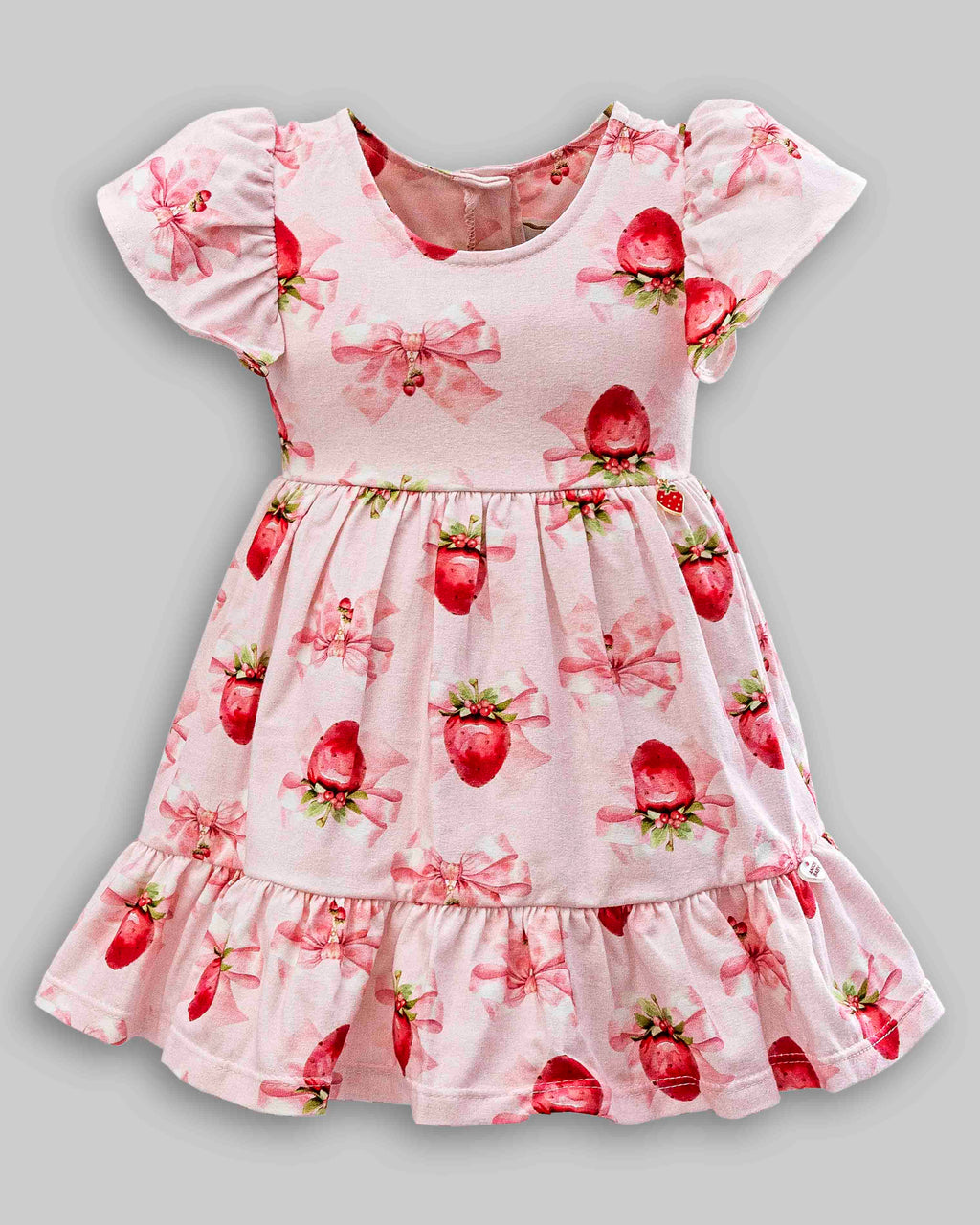 Vestido Cotton Manga Curta - ANJOS BABY