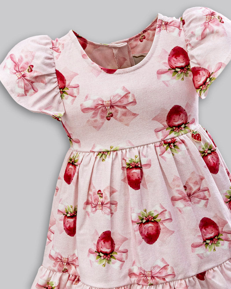 Vestido Cotton Manga Curta - ANJOS BABY