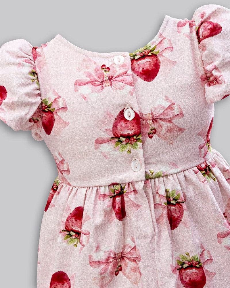 Vestido Cotton Manga Curta - ANJOS BABY