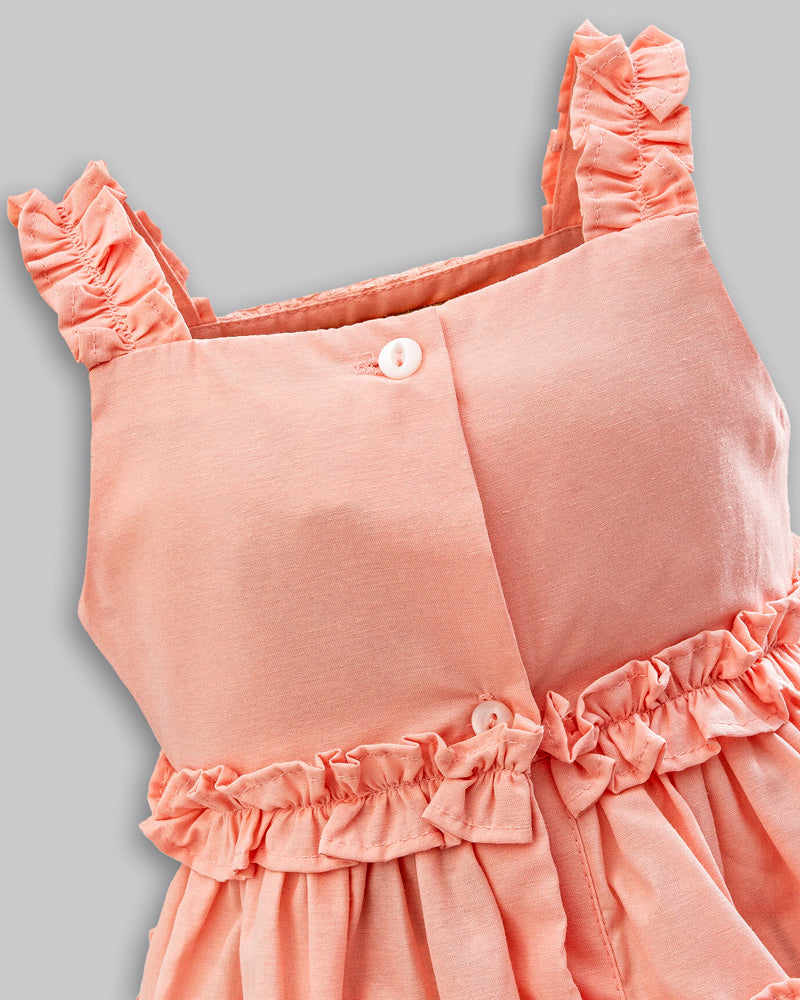 Vestido Tricoline e Tule Paetê - ANJOS BABY
