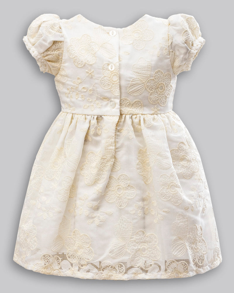 Vestido Voil Bordado Manga Curta - ANJOS BABY