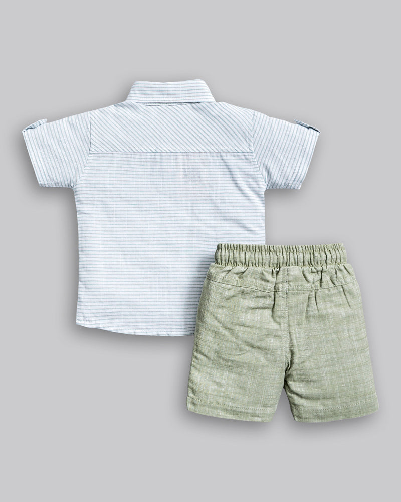 Conjunto Camisa Linho e Bermuda Sarjinha - ANJOS BABY