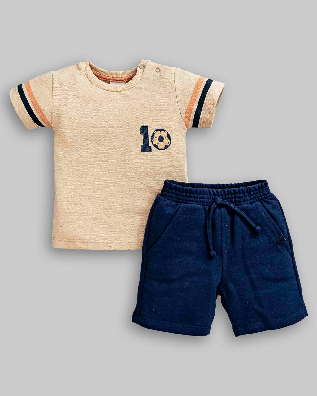 Conjunto Camiseta Malha e Bermuda Moletinho - ANJOS BABY