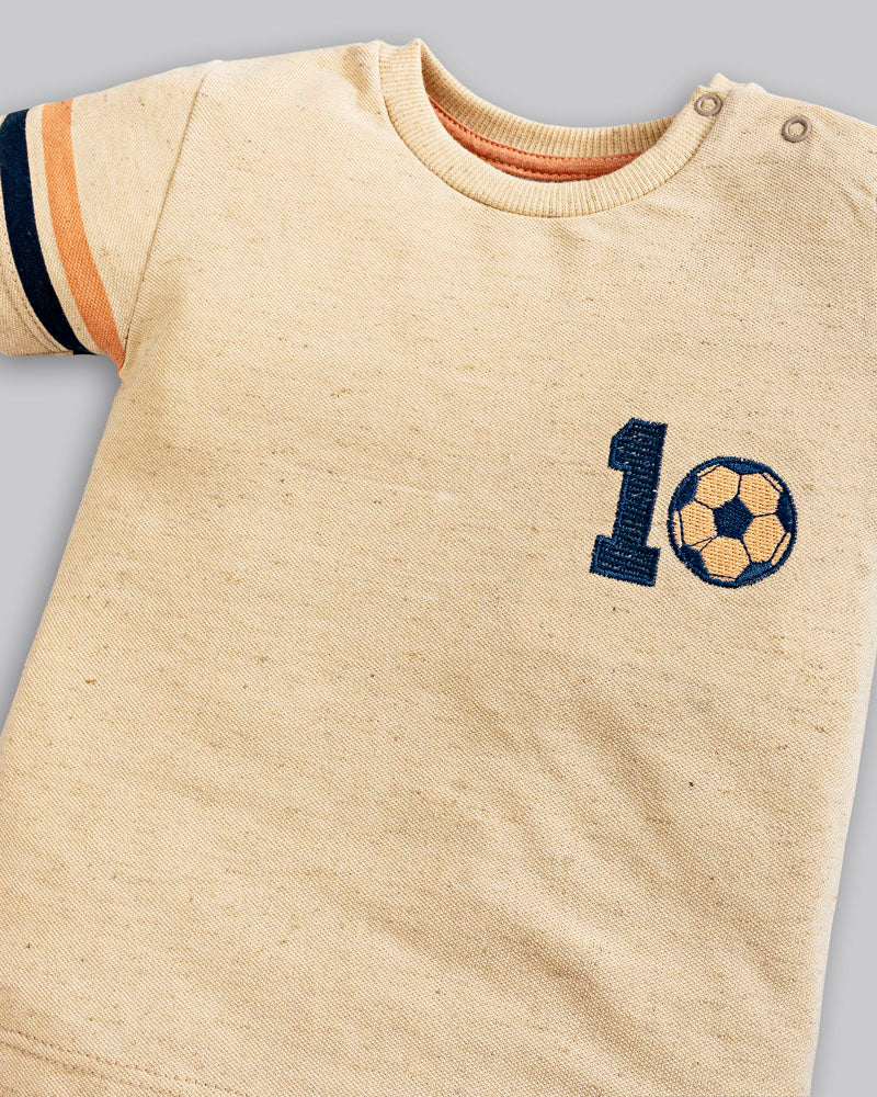 Conjunto Camiseta Malha e Bermuda Moletinho - ANJOS BABY