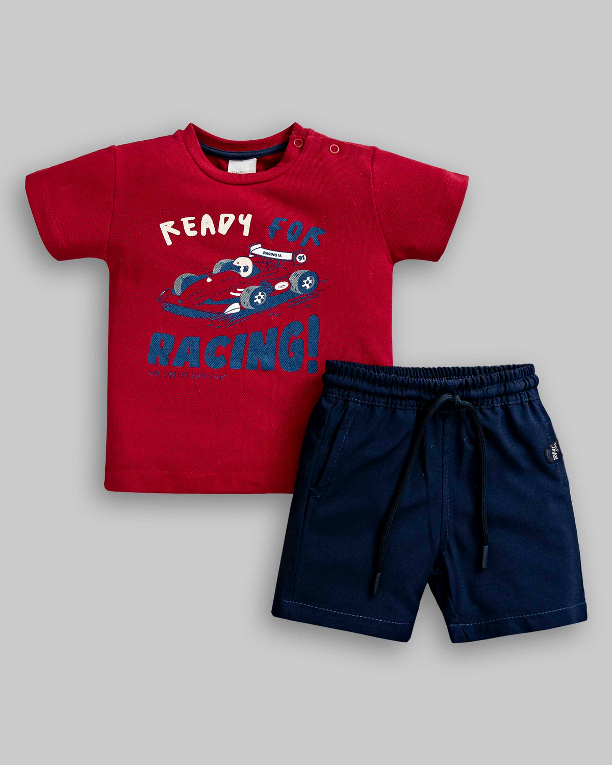 Conjunto Camiseta Malha Piquet e Bermuda Microfibra - ANJOS BABY