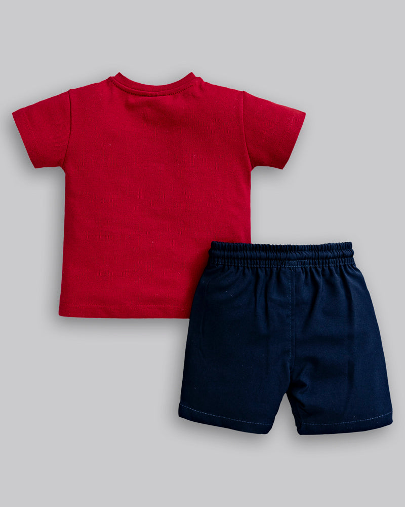 Conjunto Camiseta Malha Piquet e Bermuda Microfibra - ANJOS BABY