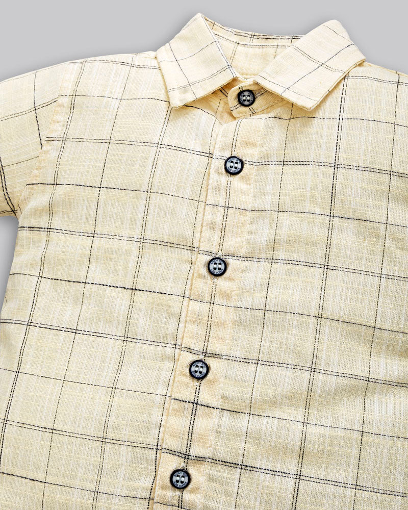 Conjunto Camisa Linho e Bermuda Jeans - ANJOS BABY