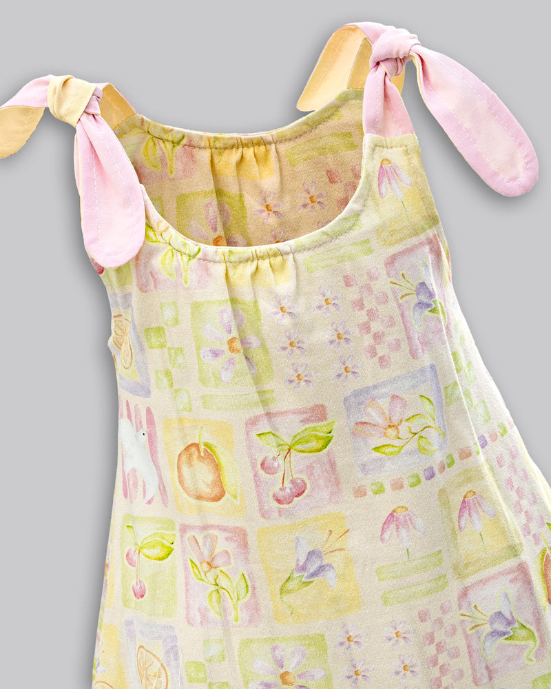 Vestido Cotton Estampado - ANJOS BABY