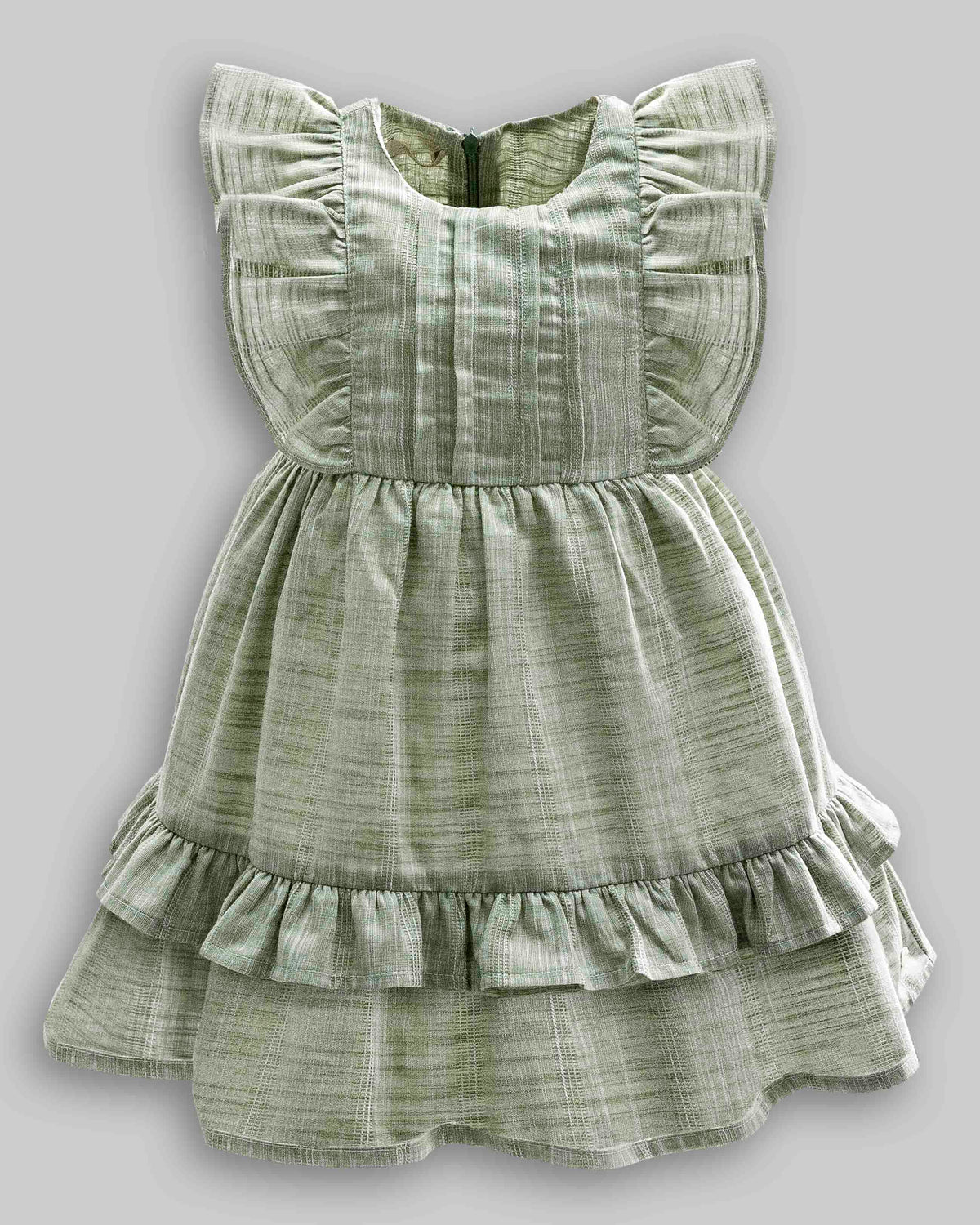 Vestido Maquinetado Manga Curta - ANJOS BABY