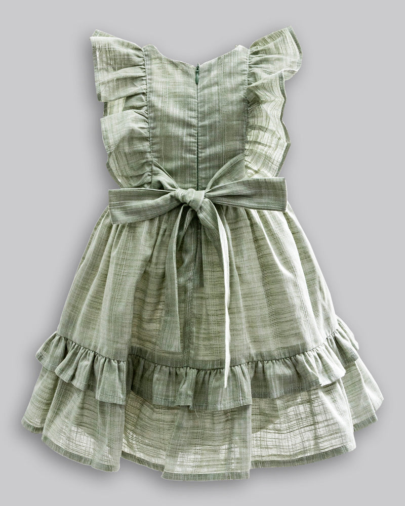 Vestido Maquinetado Manga Curta - ANJOS BABY