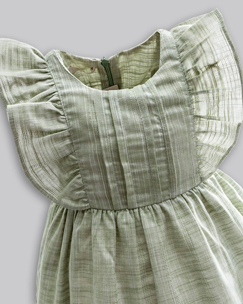 Vestido Maquinetado Manga Curta - ANJOS BABY