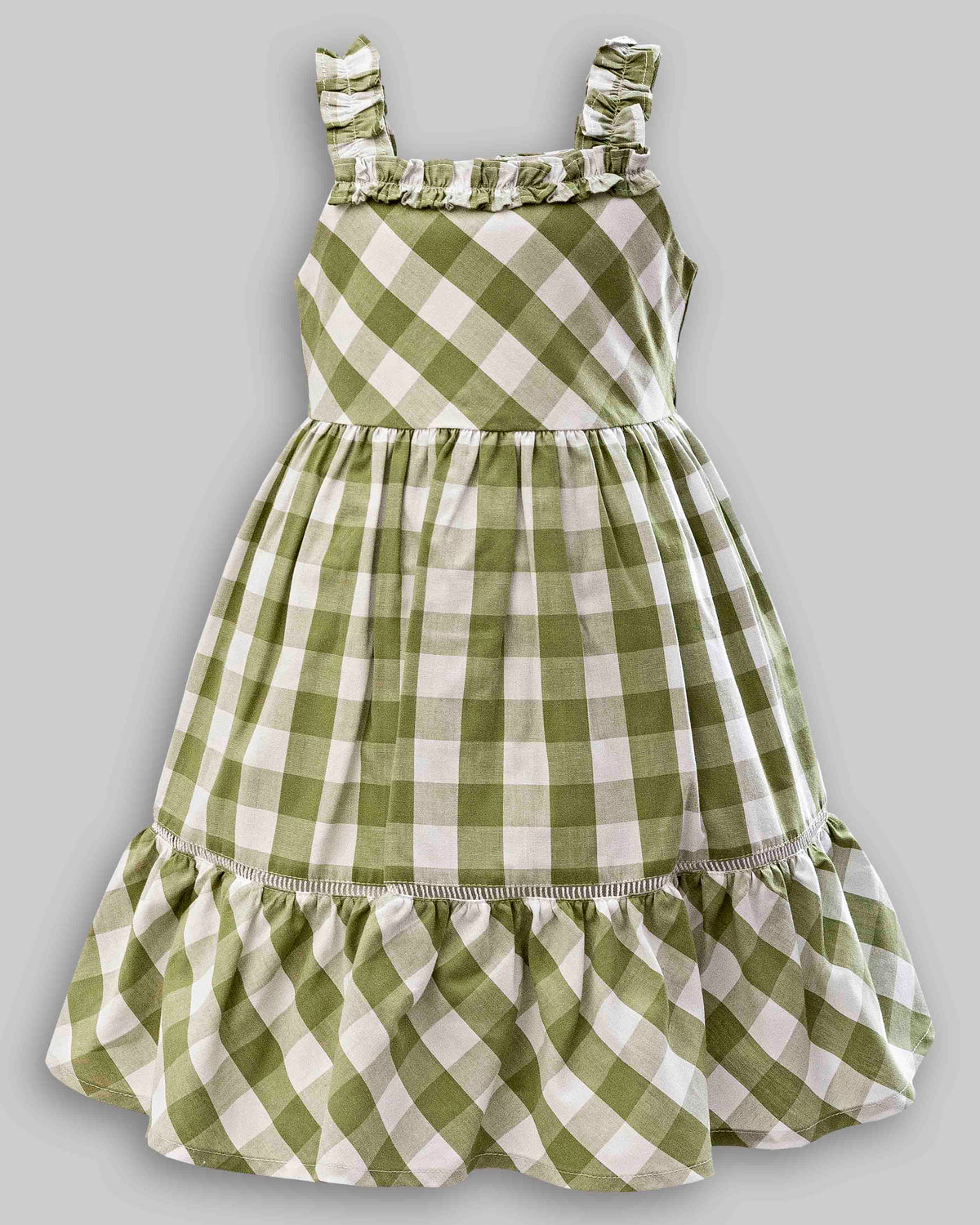 Vestido Midi Popeline Xadrez - ANJOS BABY