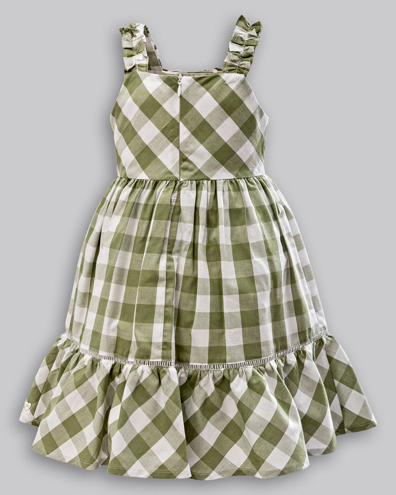 Vestido Midi Popeline Xadrez - ANJOS BABY