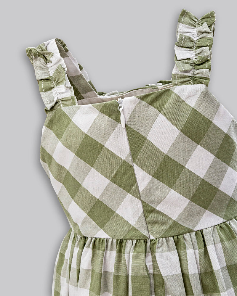 Vestido Midi Popeline Xadrez - ANJOS BABY