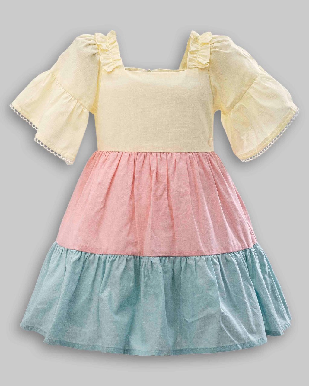 Vestido Midi Tricoline Flamê - ANJOS BABY