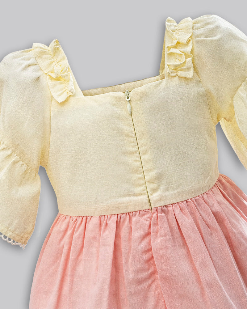 Vestido Midi Tricoline Flamê - ANJOS BABY