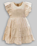 Vestido Linho Maquinetado Manga Curta - ANJOS BABY