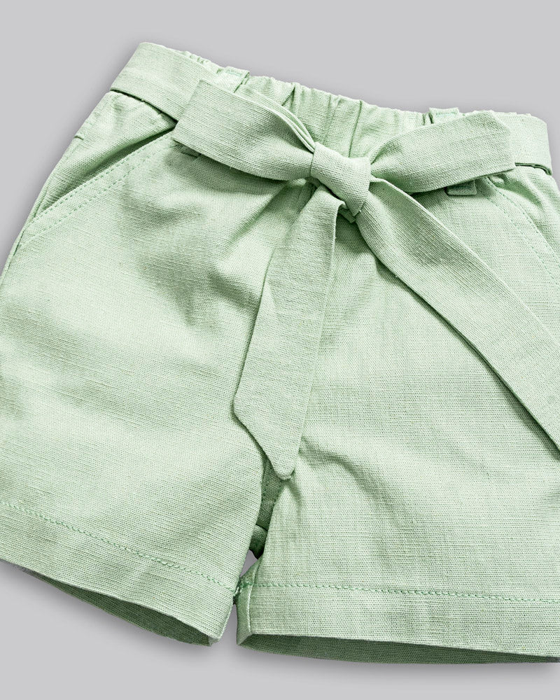 Conjunto Bata Crochê e Short Linho - ANJOS BABY
