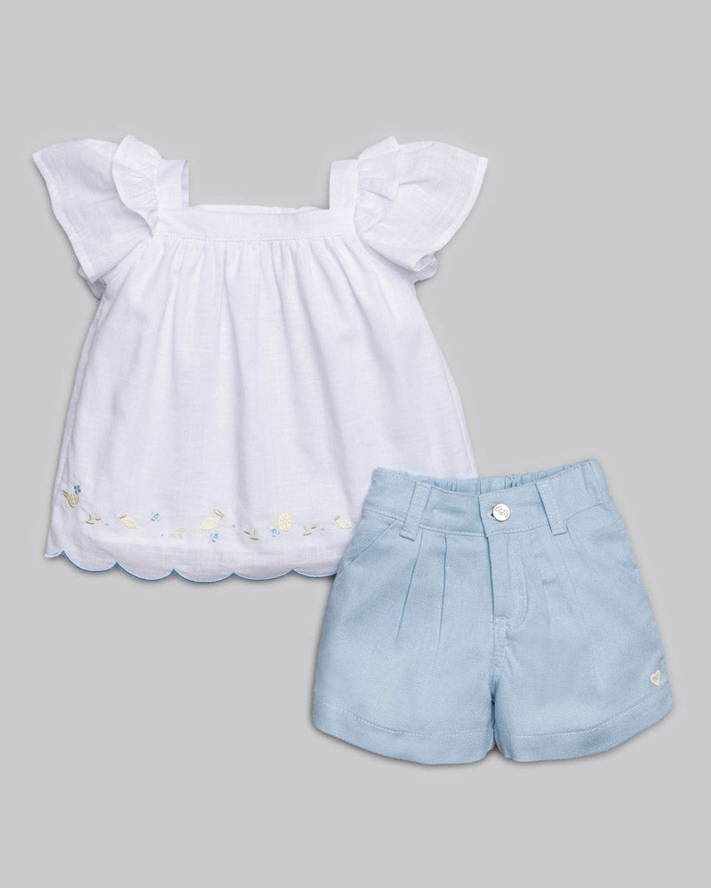 Conjunto Blusa e Short Linho - ANJOS BABY